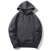 Einfarbiger Herren-Hoodie-Bombardina.de