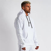 Herren-Hoodie mit Streifen an den Ärmeln-Bombardina.de