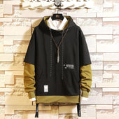 Zweifarbiger Herren-Hoodie-Bombardina.de