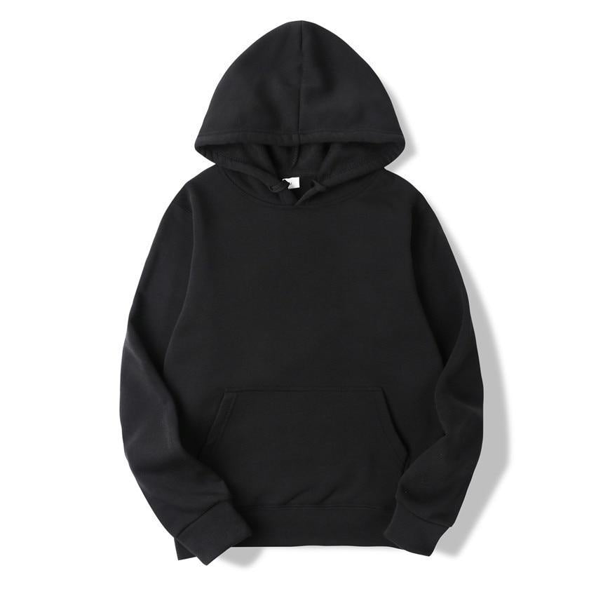 Einfarbiger Herren-Hoodie-Bombardina.de