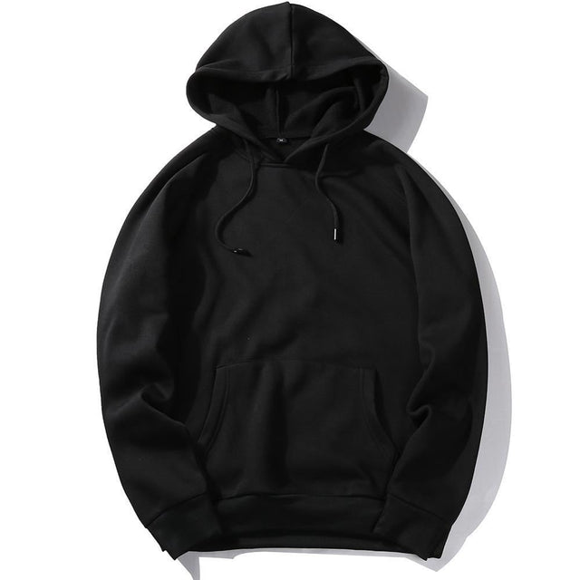 Einfarbiger Herren-Hoodie-Bombardina.de