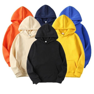 Einfarbiger Herren-Hoodie-Bombardina.de