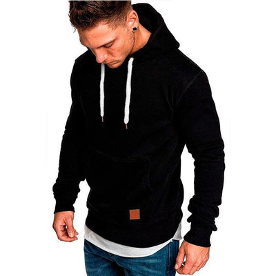 Herren-Hoodie mit weißen Schnüren-Bombardina.de