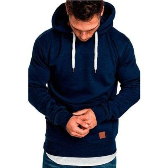 Herren-Hoodie mit weißen Schnüren-Bombardina.de