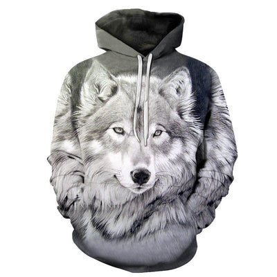 Herren-Hoodie mit Wolf-Bombardina.de-Motiv