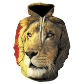 Herren-Kapuzenpullover mit Löwen-Bombardina.de-Motiv