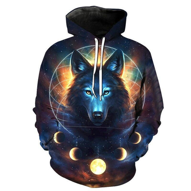 Herren-Hoodie mit Wolf-Bombardina.de-Motiv