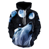 Herren-Hoodie mit Wolf-Bombardina.de-Motiv