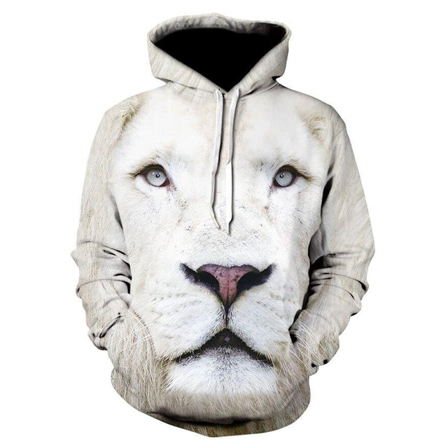 Herren-Kapuzenpullover mit Löwen-Bombardina.de-Motiv