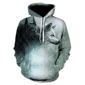 Herren-Hoodie mit Wolf-Bombardina.de-Motiv