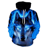 Herren-Hoodie mit Wolf-Bombardina.de-Motiv