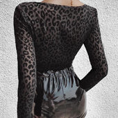 Damen-Bodysuit mit Panther-Print-Bombardina.de
