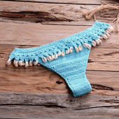 Brasilianischer Bikini-Slip mit Muscheln-Bombardina.de