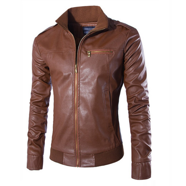Herrenlederjacke mit tailliertem Schnitt-Bombardina.de