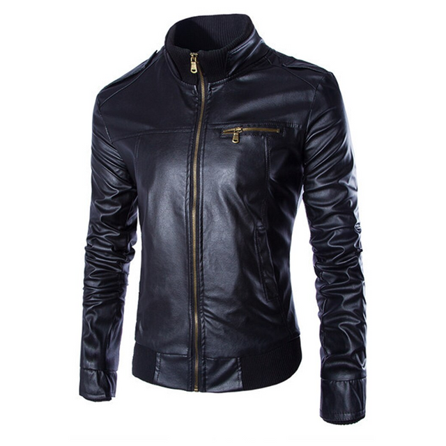 Herrenlederjacke mit tailliertem Schnitt-Bombardina.de