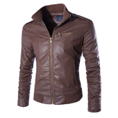 Herrenlederjacke mit tailliertem Schnitt-Bombardina.de