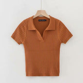 Kurz geschnittenes Damen-Poloshirt-Bombardina.de