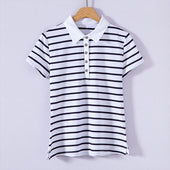 Gestreiftes Damen-Poloshirt-Bombardina.de