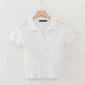 Kurz geschnittenes Damen-Poloshirt-Bombardina.de