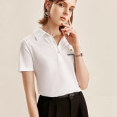 Damen-Poloshirt mit Abzeichen-Bombardina.de