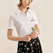 Damen-Poloshirt mit Abzeichen-Bombardina.de