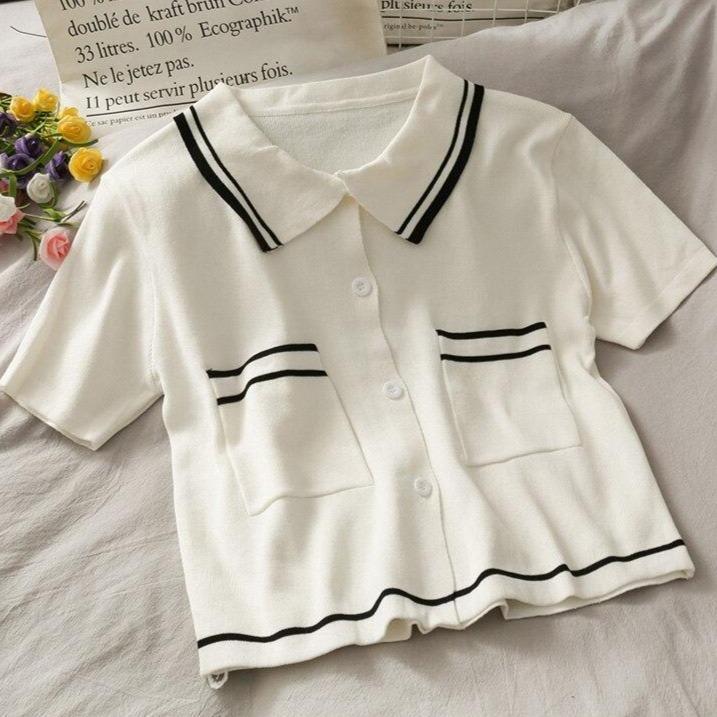 Damen-Poloshirt mit Taschen-Bombardina.de