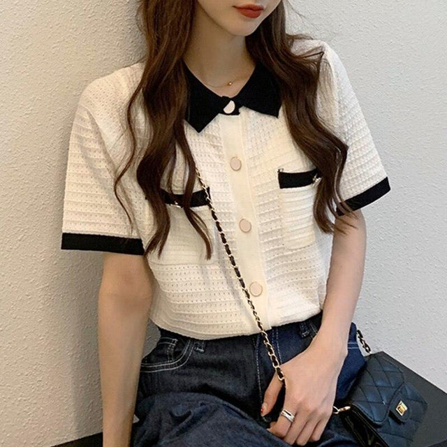 Damen-Poloshirt mit Taschen-Bombardina.de