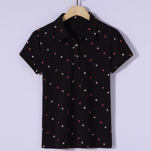 Damen-Poloshirt mit Mustern-Bombardina.de