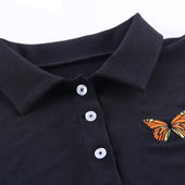 Damen-Poloshirt mit Schmetterling-Bombardina.de
