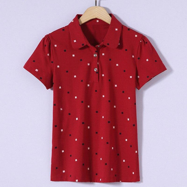 Damen-Poloshirt mit Mustern-Bombardina.de