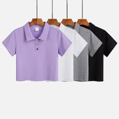 Kurz geschnittenes Damen-Poloshirt-Bombardina.de