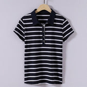 Gestreiftes Damen-Poloshirt-Bombardina.de