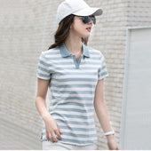 Gestreiftes Damen-Poloshirt-Bombardina.de