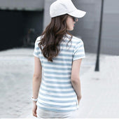 Gestreiftes Damen-Poloshirt-Bombardina.de