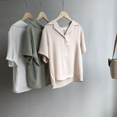 Damen-Poloshirt mit breitem Kragen-Bombardina.de