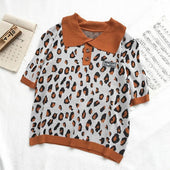 Leoparden-Poloshirt für Damen-Bombardina.de