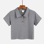 Kurz geschnittenes Damen-Poloshirt-Bombardina.de
