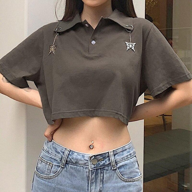Damen-Poloshirt mit Kleiderbügeln-Bombardina.de