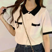 Damen-Poloshirt mit Taschen-Bombardina.de