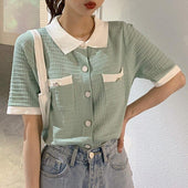 Damen-Poloshirt mit Taschen-Bombardina.de