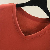 Damen-T-Shirt mit V-Ausschnitt und lockerem Schnitt-Bombardina.de