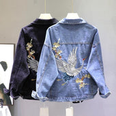 Damen Jeansjacke mit dekorativem Rücken-Bombardina.de