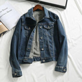 Kurz geschnittene Jeansjacke für Damen-Bombardina.de