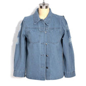 Damen Jeansjacke mit dekorativem Rücken-Bombardina.de