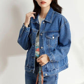 Damen Jeansjacke mit Taschen-Bombardina.de
