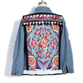 Damen Jeansjacke mit dekorativem Rücken-Bombardina.de