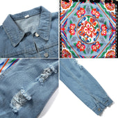 Damen Jeansjacke mit dekorativem Rücken-Bombardina.de