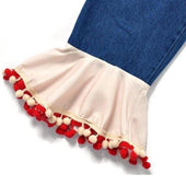 Damen Jeansjacke mit Fransen-Bombardina.de
