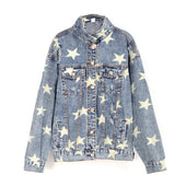 Damen Jeansjacke mit Sternen-Bombardina.de