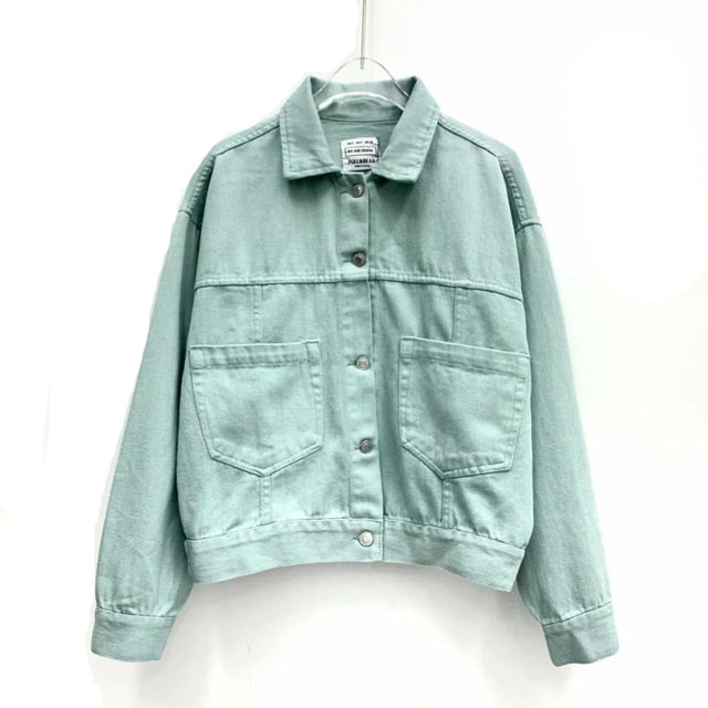 Damen Jeansjacke mit Seitentaschen-Bombardina.de